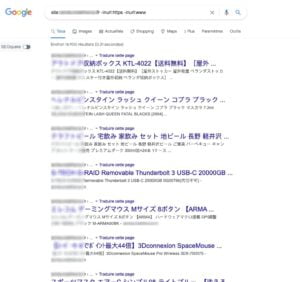 Exemple SERP site piraté par mots clés japonais